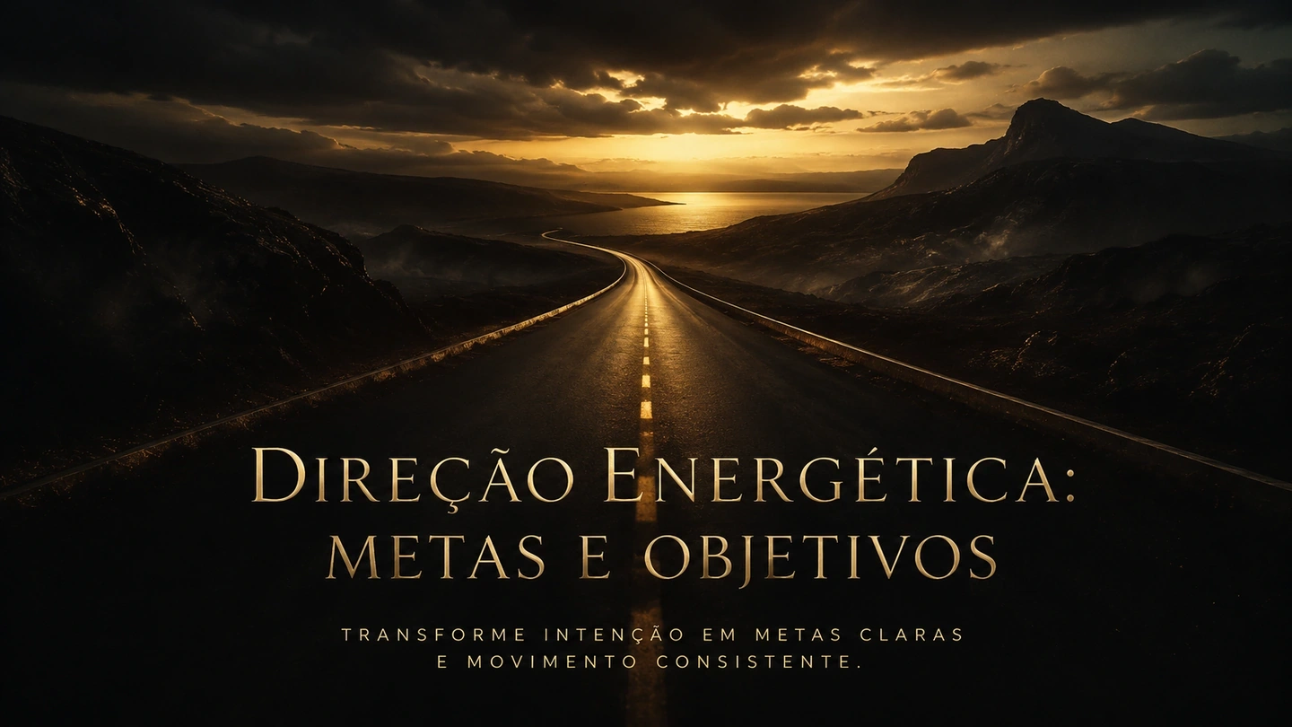 Capa da aula 03: Direção Energética: Metas e Objetivos. Transforme intenção em metas claras e movimento consistente.
