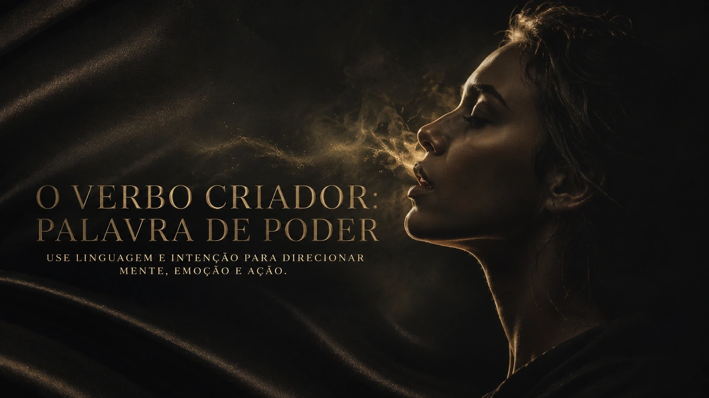 Capa da aula 06: O Verbo Criador: Palavra de Poder. Use linguagem e intenção para direcionar mente, emoção e ação.